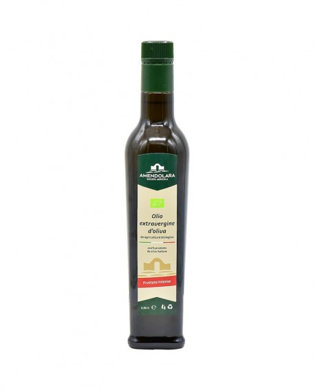 Olio extravergine d'oliva biologico - Fruttato Intenso - bottiglia 0,50 Lt - Olio di Puglia Amendolara Bio