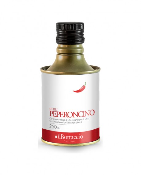 Olio Extravergine d'Oliva Italiano INFUSO al Peperoncino - 250ml - Olio il Bottaccio