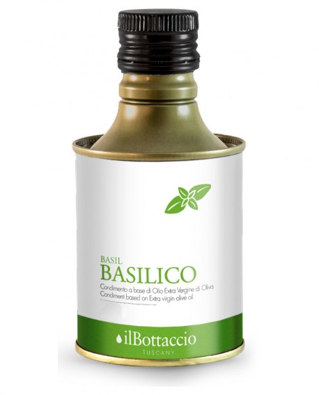 Olio Extravergine d'Oliva Italiano INFUSO al Basilico - 750ml - Olio il Bottaccio