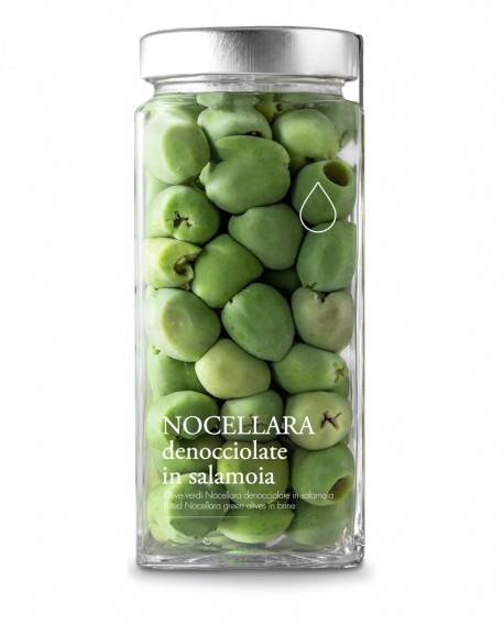 Olive verdi Nocellara denocciolate in salamoia - 3000g - Olio il Bottaccio