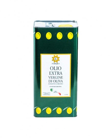 Olio Extravergine d'Oliva Biologico cultivar Coratina - Latta 5Lt - Olio di Puglia Federico II