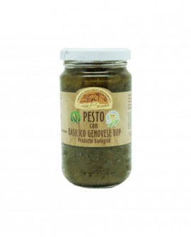 Pesto con basilico genovese Dop in olio extra vergine d'oliva BIOLOGICO - barattolo 180g - Casa Bruna